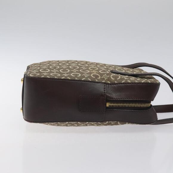 CELINE C Macadam Canvas Hand Bag Brown Gold - Picture 4 of 12